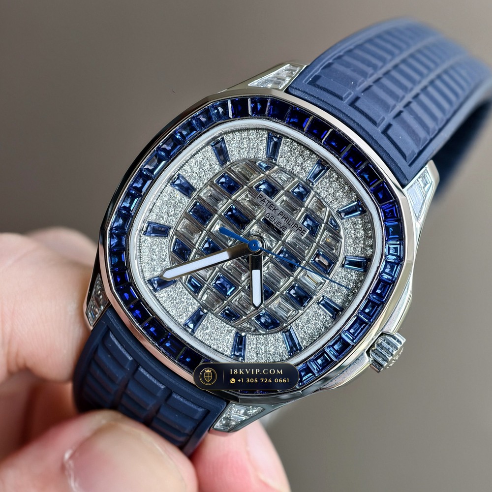 Patek Philippe Aquanaut Luce Haute Joaillerie Diamond-Set Bezel 18K White Gold 5-Axis CNC Case Ref. 5268/461G-001 — Private Vault Edition — Studio Gallery Plate III in 18K White Gold Au750 (114.6g Verified Mass, Patek Philippe Cal. 26-330 S C - 21K Gold Rotor)