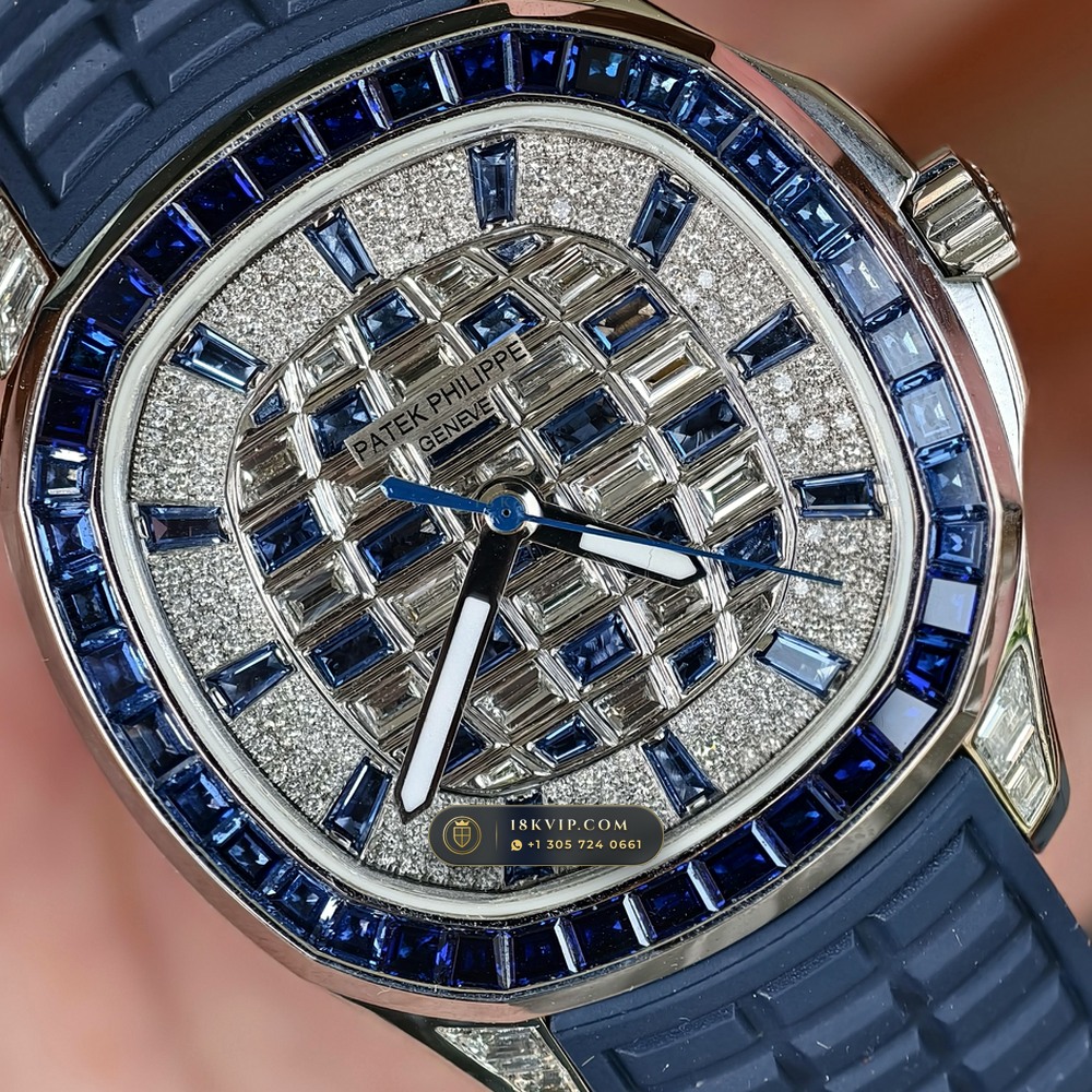 Patek Philippe Aquanaut Luce Haute Joaillerie Diamond-Set Bezel 18K White Gold 5-Axis CNC Case Ref. 5268/461G-001 — Private Vault Edition — Studio Gallery Plate IV in 18K White Gold Au750 (114.6g Verified Mass, Patek Philippe Cal. 26-330 S C - 21K Gold Rotor)