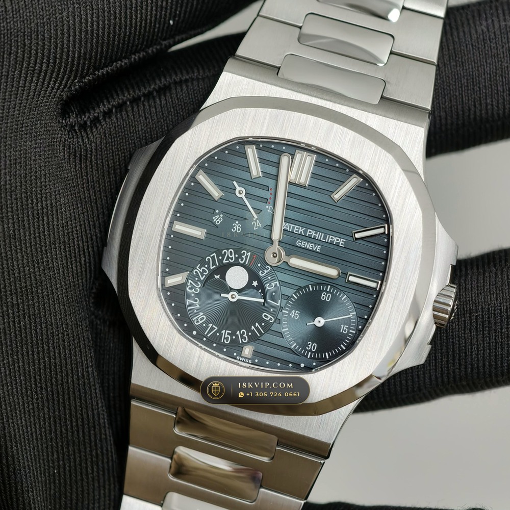 Patek Philippe Nautilus Moonphase & Power Reserve Geneva Atelier Spec Ref. 5712/1A — Private Vault Edition — Studio Gallery Plate II in 904L Stainless Steel Custom Architecture (116.8g Verified Mass, Patek Philippe Cal. 240 PS IRM C LU - 22K Gold Micro-Rotor)