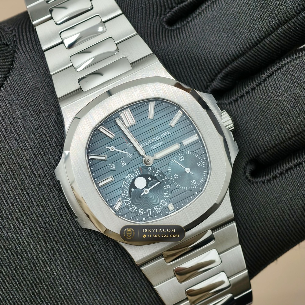 Patek Philippe Nautilus Moonphase & Power Reserve Geneva Atelier Spec Ref. 5712/1A — Private Vault Edition — Studio Gallery Plate III in 904L Stainless Steel Custom Architecture (116.8g Verified Mass, Patek Philippe Cal. 240 PS IRM C LU - 22K Gold Micro-Rotor)