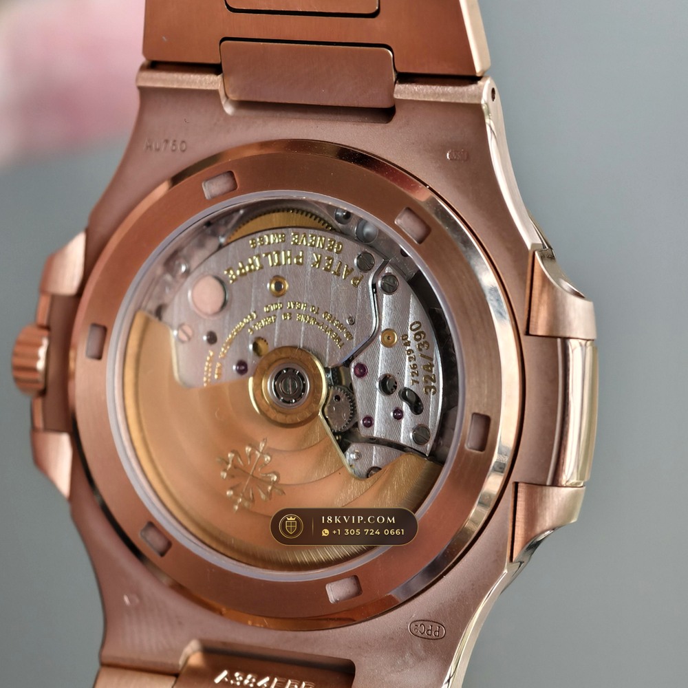 Patek Philippe Nautilus 40mm Graduated Chocolate Brown Dial 18K Rose Gold Ref. 5711/1R-001 — Private Vault Edition — Studio Gallery Plate VII in 18K Rose Gold Au750 (186.5g Verified Mass, Patek Philippe Cal. 26-330 S C / Cal. 324 S C - 21K Gold Rotor)