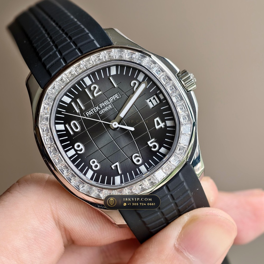 Patek Philippe Aquanaut Extra-Large Self-Winding Diamond-Set Bezel Ref. 5167A — Private Vault Edition — Studio Gallery Plate II in 904L Stainless Steel Custom Architecture (79.6g Verified Mass, Patek Philippe Cal. 324 S C - 21K Gold Rotor)