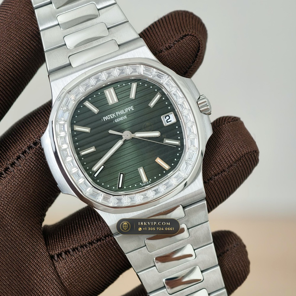 Patek Philippe Nautilus Self-Winding Diamond-Set Bezel Ref. 5711/1300A-001 — Private Vault Edition — Studio Gallery Plate II in 904L Stainless Steel Custom Architecture (118.2g Verified Mass, Patek Philippe Cal. 26-330 S C / Cal. 324 S C - 21K Gold Rotor)