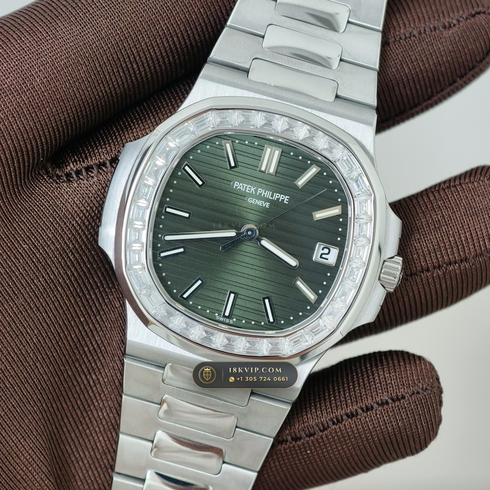 Patek Philippe Nautilus Self-Winding Diamond-Set Bezel Ref. 5711/1300A-001 — Private Vault Edition — Studio Gallery Plate III in 904L Stainless Steel Custom Architecture (118.2g Verified Mass, Patek Philippe Cal. 26-330 S C / Cal. 324 S C - 21K Gold Rotor)