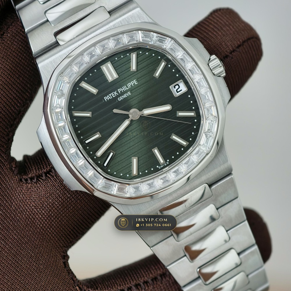Patek Philippe Nautilus Self-Winding Diamond-Set Bezel Ref. 5711/1300A-001 — Private Vault Edition — Studio Gallery Plate IV in 904L Stainless Steel Custom Architecture (118.2g Verified Mass, Patek Philippe Cal. 26-330 S C / Cal. 324 S C - 21K Gold Rotor)
