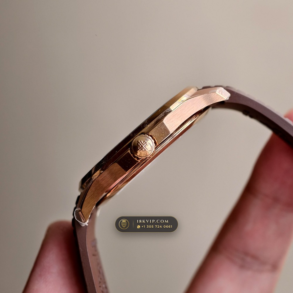 Patek Philippe Aquanaut Extra-Large Self-Winding 18K Rose Gold Custom SW Dial Deep Crystal Optics Ref. 5167R — Private Vault Edition — Studio Gallery Plate IV in 18K Rose Gold Au750 (132.0g Verified Mass, Patek Philippe Cal. 324 S C - 21K Gold Rotor)