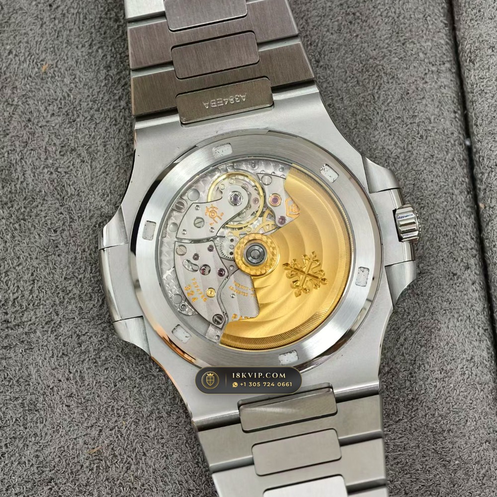 Patek Philippe Nautilus Self-Winding Baguette Ruby Bezel 950 Platinum Ref. 5711/112P-001 — Private Vault Edition — Studio Gallery Plate VII in 950 Platinum Pt950 (245.1g Verified Mass, Patek Philippe Cal. 26-330 S C / Cal. 324 S C - 21K Gold Rotor)