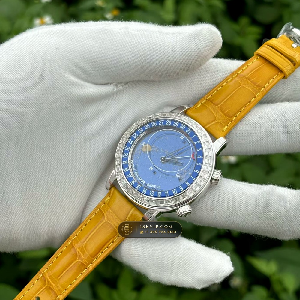 Patek Philippe Grand Complications Sky Moon Celestial Diamond-Set Bezel 18K White Gold Ref. 6102G — Private Vault Edition — Studio Gallery Plate IV in 18K White Gold Au750 (128.4g Verified Mass, Patek Philippe Cal. 240 LU CL C - 22K Gold Micro-Rotor)