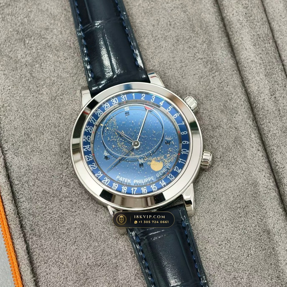 Patek Philippe Grand Complications Sky Moon Celestial 950 Platinum Ref. 6102P-001 — Private Vault Edition — Studio Gallery Plate II in 950 Platinum Pt950 (147.9g Verified Mass, Patek Philippe Cal. 240 LU CL C - 22K Gold Micro-Rotor)