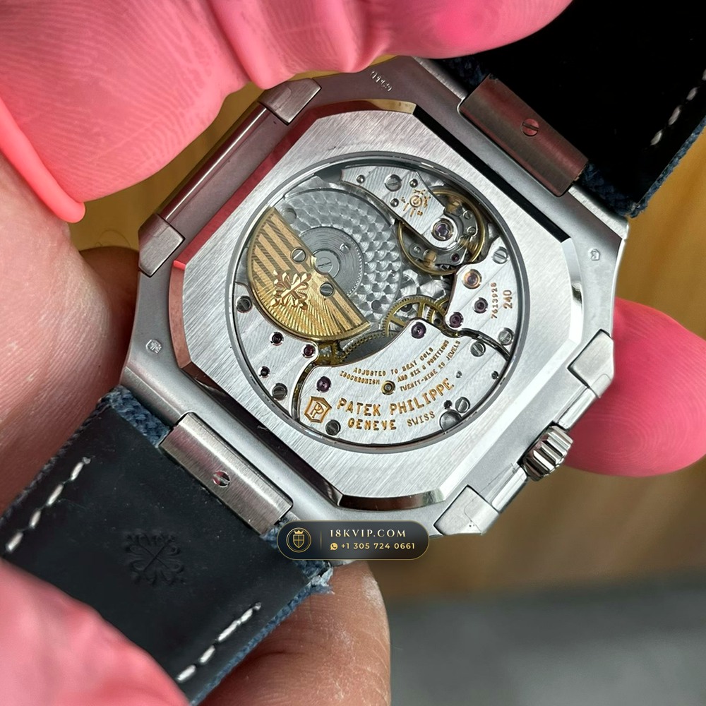Patek Philippe Cubitus Grand Date Day and Moon Phases 950 Platinum Ref. 5822P-001 — Private Vault Edition — Studio Gallery Plate IV in 950 Platinum Pt950 (156.1g Verified Mass, Patek Philippe Cal. 240 PS CI J LU - 22K Gold Micro-Rotor)
