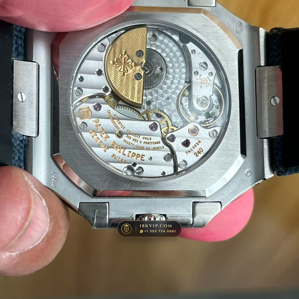 Patek Philippe Cubitus Grand Date Day and Moon Phases 950 Platinum Ref. 5822P-001 — Private Vault Edition — Studio Gallery Plate VI in 950 Platinum Pt950 (156.1g Verified Mass, Patek Philippe Cal. 240 PS CI J LU - 22K Gold Micro-Rotor)