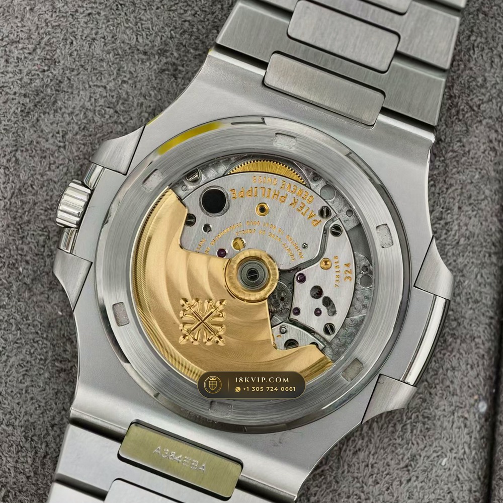 Patek Philippe Nautilus Self-Winding Custom SW Dial 22K Gold Rotor Ref. 5711A — Private Vault Edition — Studio Gallery Plate V in 904L Stainless Steel Custom Architecture (114.7g Verified Mass, Patek Philippe Cal. 26-330 S C / Cal. 324 S C - 21K Gold Rotor)