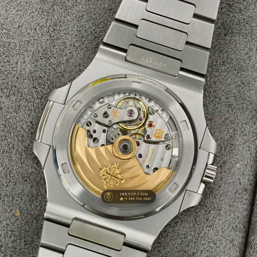 Patek Philippe Nautilus Self-Winding Custom SW Dial 22K Gold Rotor Ref. 5711A — Private Vault Edition — Studio Gallery Plate VI in 904L Stainless Steel Custom Architecture (114.7g Verified Mass, Patek Philippe Cal. 26-330 S C / Cal. 324 S C - 21K Gold Rotor)