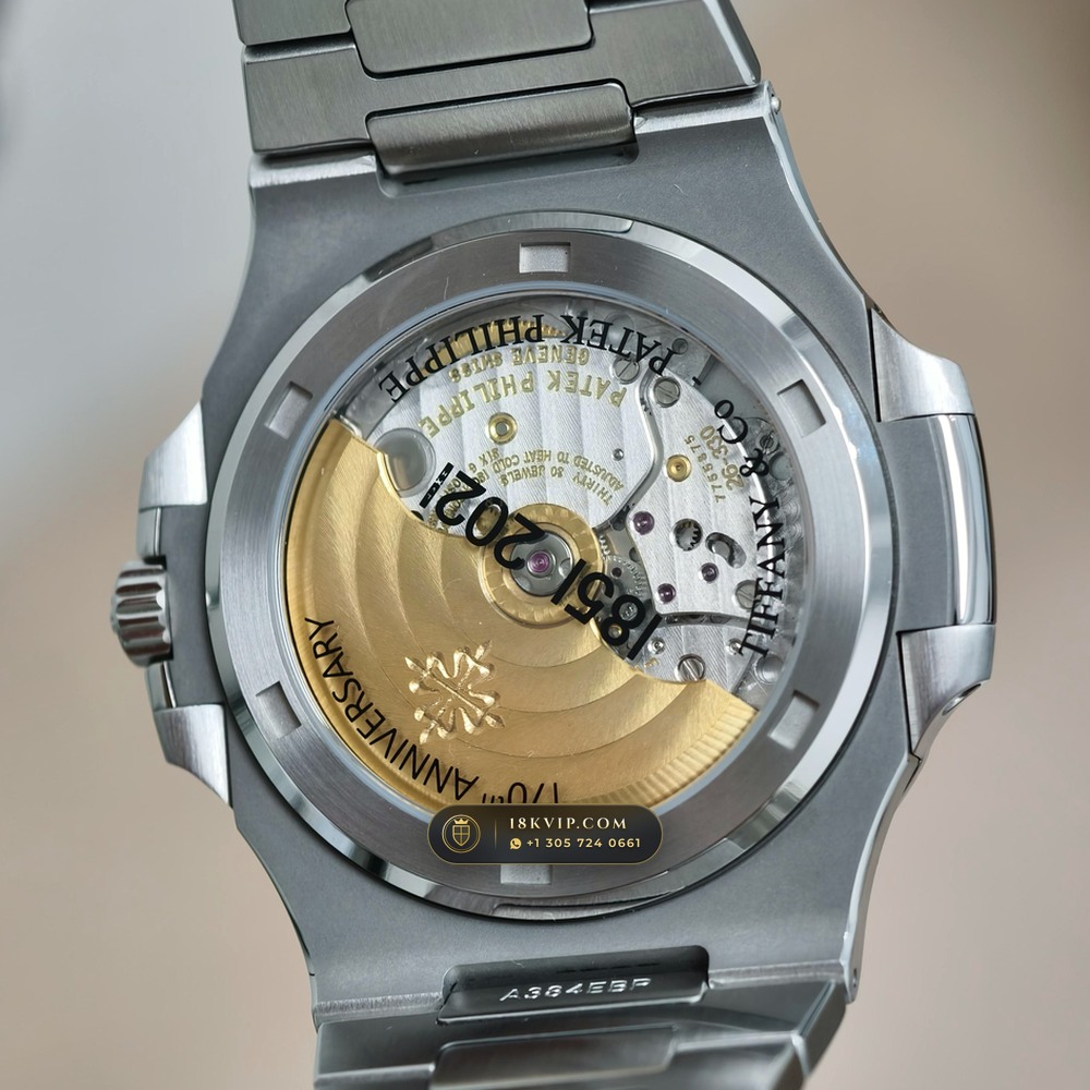 Patek Philippe Nautilus Self-Winding Tiffany Blue Dial Geneva Atelier Spec Ref. 5711/1A-018 — Private Vault Edition — Studio Gallery Plate VII in 904L Stainless Steel Custom Architecture (115.2g Verified Mass, Patek Philippe Cal. 26-330 S C / Cal. 324 S C - 21K Gold Rotor)