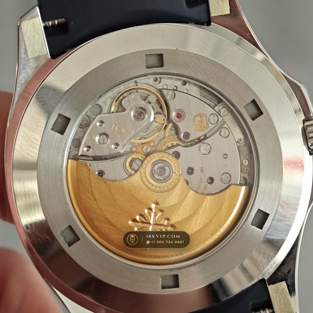 Patek Philippe Aquanaut Jumbo 42.2mm 18K White Gold Hand-Finished Buff Dial Ref. 5168G — Private Vault Edition — Studio Gallery Plate V in 18K White Gold Au750 (120.8g Verified Mass, Patek Philippe Cal. 324 S C - 21K Gold Rotor)