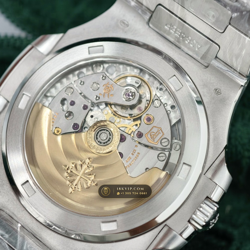 Patek Philippe Nautilus Off-Catalogue Baguette Ruby Bezel 950 Platinum Ref. 5711/112P-001 — Private Vault Edition — Studio Gallery Plate VIII in 950 Platinum Pt950 (245.4g Verified Mass, Patek Philippe Cal. 26-330 S C / Cal. 324 S C - 21K Gold Rotor)