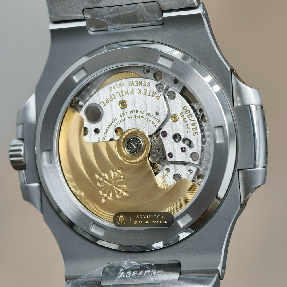 Patek Philippe Nautilus Self-Winding Custom SW Dial 22K Gold Rotor Ref. 5711/1A-014 — Private Vault Edition — Studio Gallery Plate VII in 904L Stainless Steel Custom Architecture (114.7g Verified Mass, Patek Philippe Cal. 26-330 S C / Cal. 324 S C - 21K Gold Rotor)