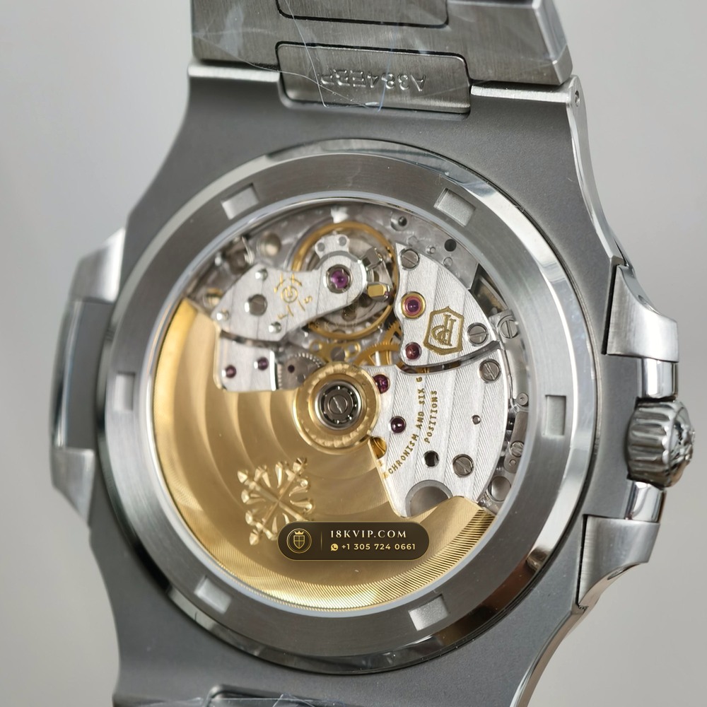 Patek Philippe Nautilus Self-Winding Custom SW Dial 22K Gold Rotor Ref. 5711/1A-014 — Private Vault Edition — Studio Gallery Plate VIII in 904L Stainless Steel Custom Architecture (114.7g Verified Mass, Patek Philippe Cal. 26-330 S C / Cal. 324 S C - 21K Gold Rotor)