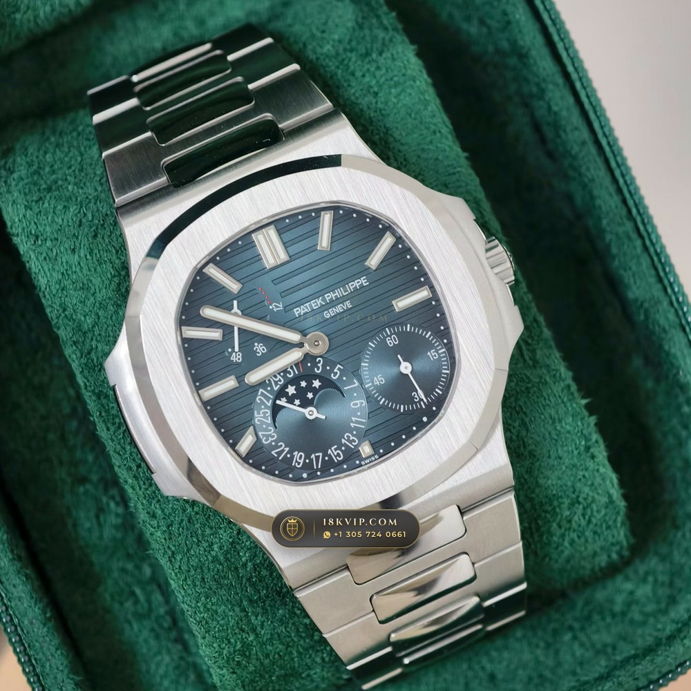 Patek Philippe Nautilus Moonphase & Power Reserve Ref. 5712A — Private Vault Edition — Studio Gallery Plate II in 904L Stainless Steel Custom Architecture (116.5g Verified Mass, Patek Philippe Cal. 240 PS IRM C LU - 22K Gold Micro-Rotor)