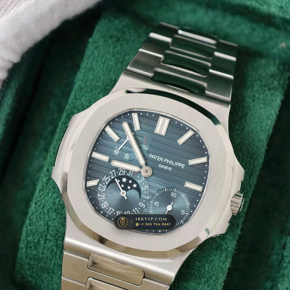 Patek Philippe Nautilus Moonphase & Power Reserve Ref. 5712A — Private Vault Edition — Studio Gallery Plate III in 904L Stainless Steel Custom Architecture (116.5g Verified Mass, Patek Philippe Cal. 240 PS IRM C LU - 22K Gold Micro-Rotor)