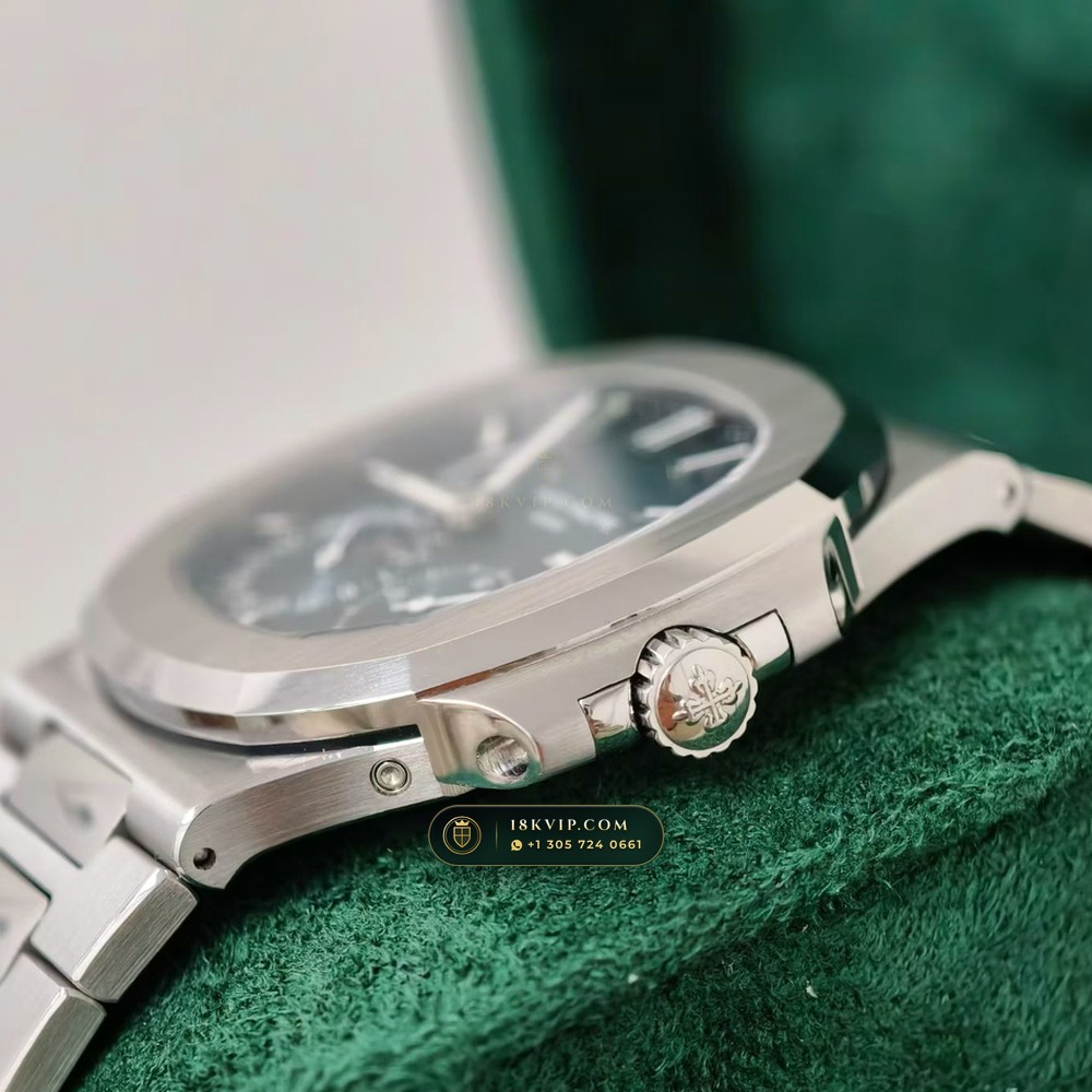 Patek Philippe Nautilus Moonphase & Power Reserve Ref. 5712A — Private Vault Edition — Studio Gallery Plate IV in 904L Stainless Steel Custom Architecture (116.5g Verified Mass, Patek Philippe Cal. 240 PS IRM C LU - 22K Gold Micro-Rotor)