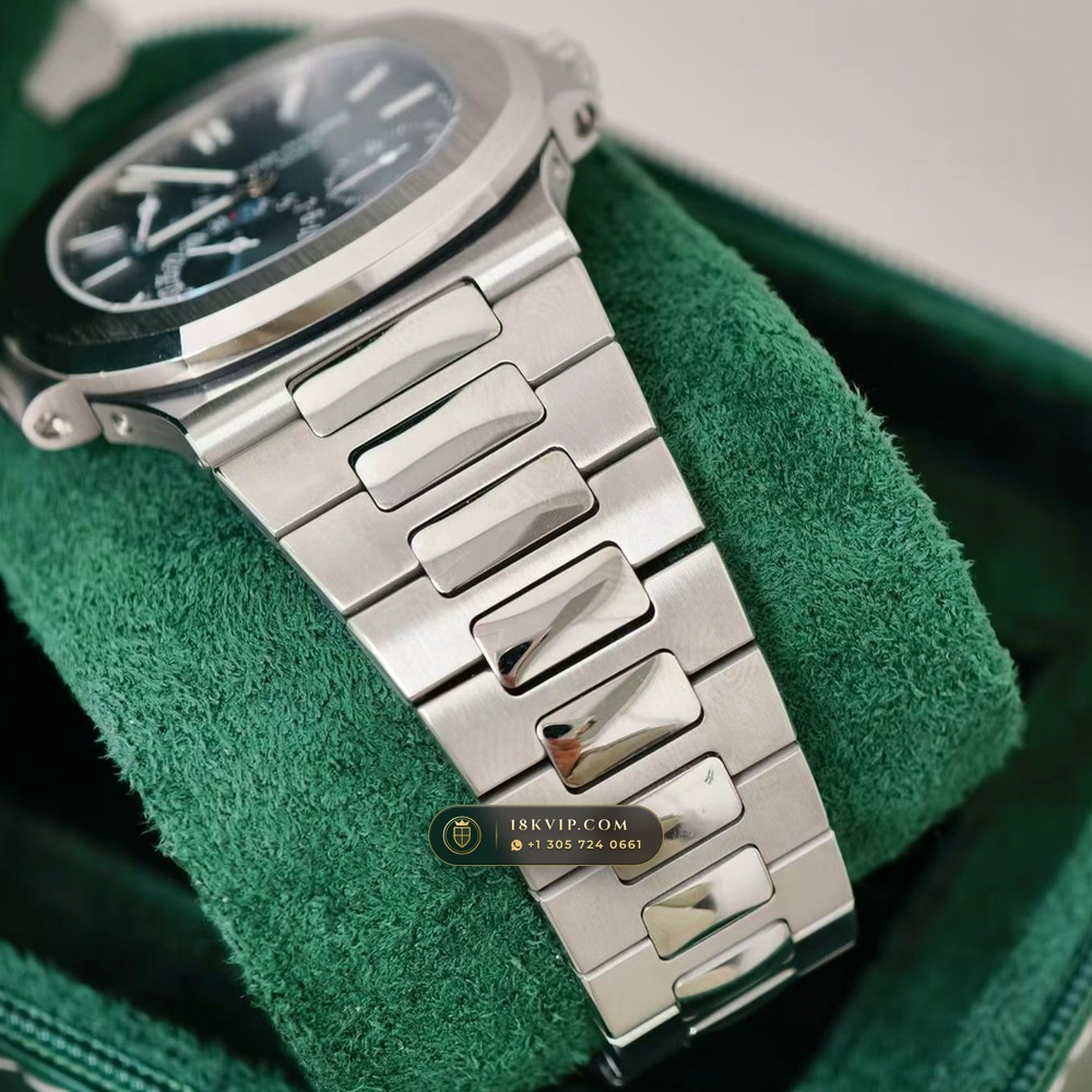 Patek Philippe Nautilus Moonphase & Power Reserve Ref. 5712A — Private Vault Edition — Studio Gallery Plate V in 904L Stainless Steel Custom Architecture (116.5g Verified Mass, Patek Philippe Cal. 240 PS IRM C LU - 22K Gold Micro-Rotor)