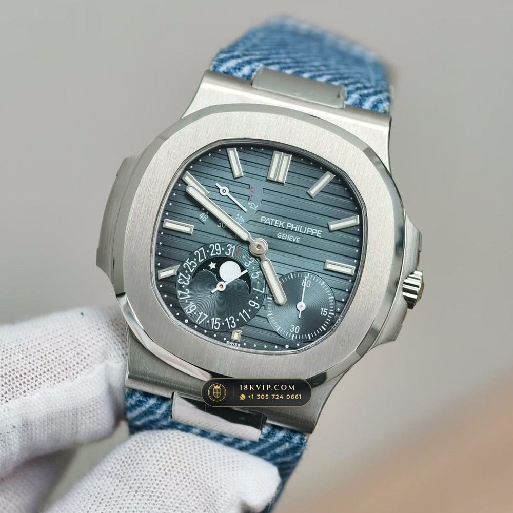 Patek Philippe Nautilus Moonphase & Power Reserve Custom SW Dial Ref. 5712A — Private Vault Edition — Studio Gallery Plate III in 904L Stainless Steel Custom Architecture (116.5g Verified Mass, Patek Philippe Cal. 240 PS IRM C LU - 22K Gold Micro-Rotor)