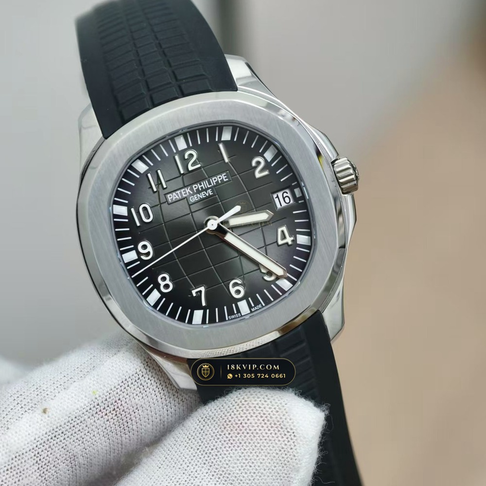 Patek Philippe Aquanaut Extra-Large Self-Winding Custom SW Dial Deep Crystal Optics Ref. 5167A — Private Vault Edition — Studio Gallery Plate II in 904L Stainless Steel Custom Architecture (79.5g Verified Mass, Patek Philippe Cal. 324 S C - 21K Gold Rotor)