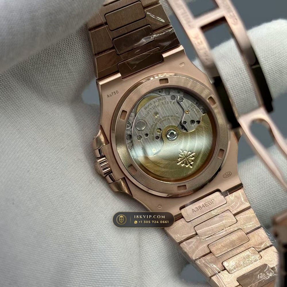Patek Philippe Nautilus Self-Winding Diamond-Set Bezel 18K Rose Gold Geneva Atelier Spec Ref. 5723/112R-001 — Private Vault Edition — Studio Gallery Plate VIII in 18K Rose Gold Au750 (186.5g Verified Mass, Patek Philippe Cal. 26-330 S C / Cal. 324 S C - 21K Gold Rotor)