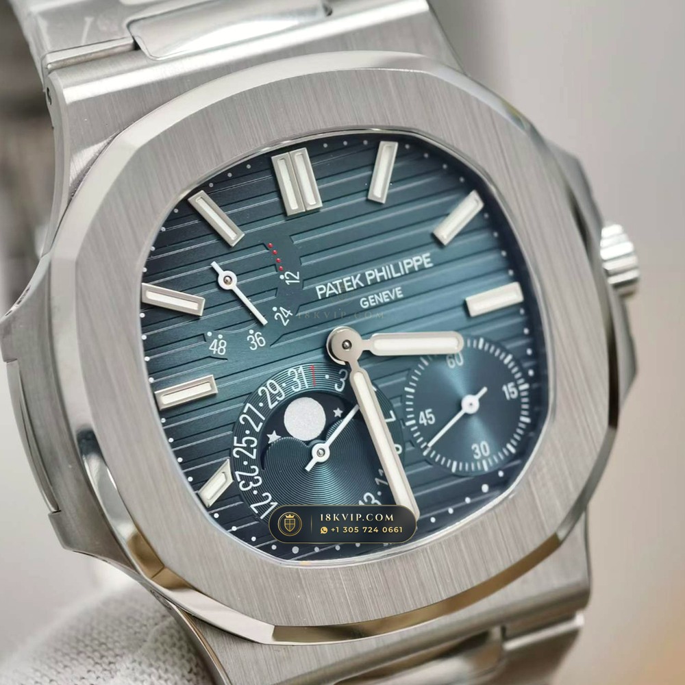 Patek Philippe Nautilus Moonphase & Power Reserve Chronometer Regulated Spec Ref. 5712/1A — Private Vault Edition — Studio Gallery Plate III in 904L Stainless Steel Custom Architecture (116.1g Verified Mass, Patek Philippe Cal. 240 PS IRM C LU - 22K Gold Micro-Rotor)