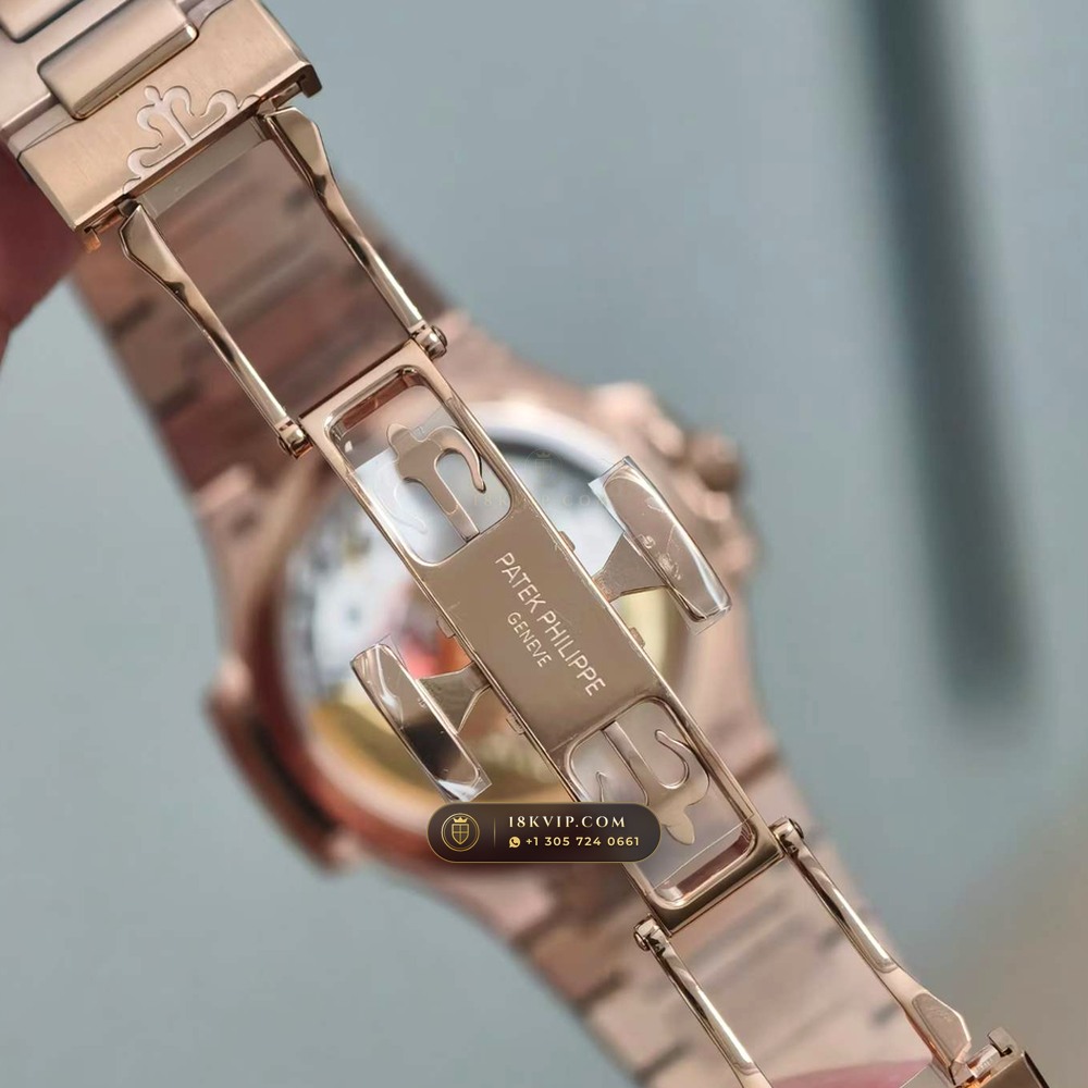 Patek Philippe Nautilus Ladies Automatic 18K Rose Gold Ref. 7118/1R-001 — Private Vault Edition — Studio Gallery Plate VI in 18K Rose Gold Au750 (145.8g Verified Mass, Patek Philippe Cal. 324 S C - 21K Gold Rotor)