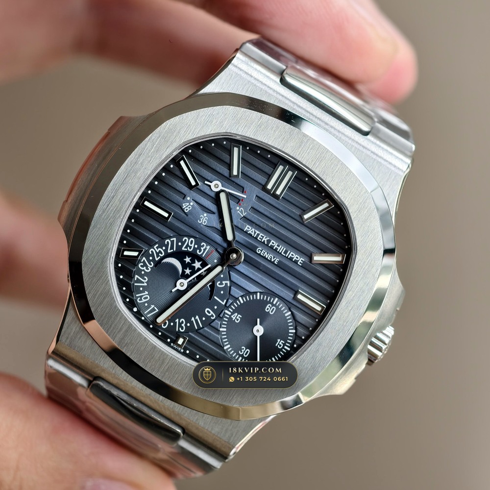 Patek Philippe Nautilus Moonphase & Power Reserve Ref. 5712/1A — Private Vault Edition — Studio Gallery Plate II in 904L Stainless Steel Custom Architecture (116.1g Verified Mass, Patek Philippe Cal. 240 PS IRM C LU - 22K Gold Micro-Rotor)