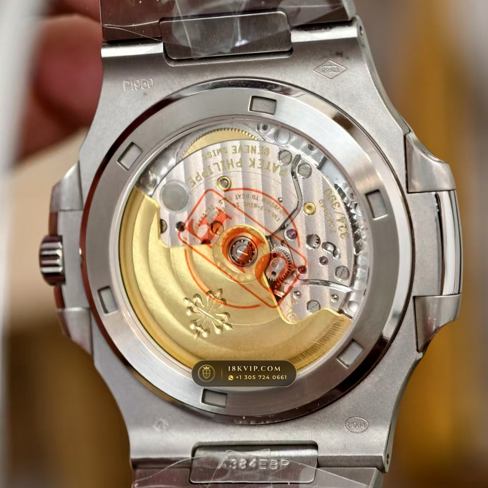 Patek Philippe Nautilus Off-Catalogue Baguette Blue Sapphire Bezel 950 Platinum Ref. 5711/111P-001 — Private Vault Edition — Studio Gallery Plate V in 950 Platinum Pt950 (245.4g Verified Mass, Patek Philippe Cal. 26-330 S C / Cal. 324 S C - 21K Gold Rotor)