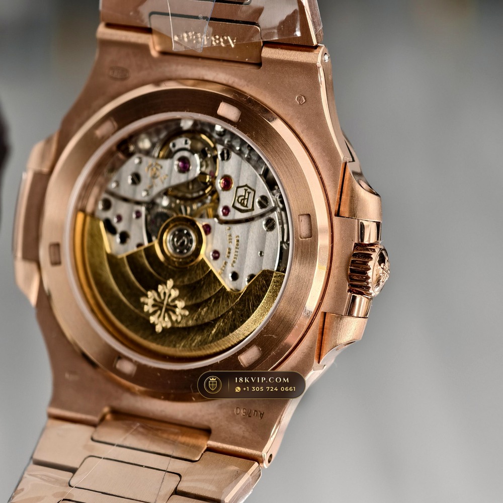 Patek Philippe Nautilus Self-Winding 18K Rose Gold Ref. 5711/1R — Private Vault Edition — Studio Gallery Plate VIII in 18K Rose Gold Au750 (186.7g Verified Mass, Patek Philippe Cal. 26-330 S C / Cal. 324 S C - 21K Gold Rotor)