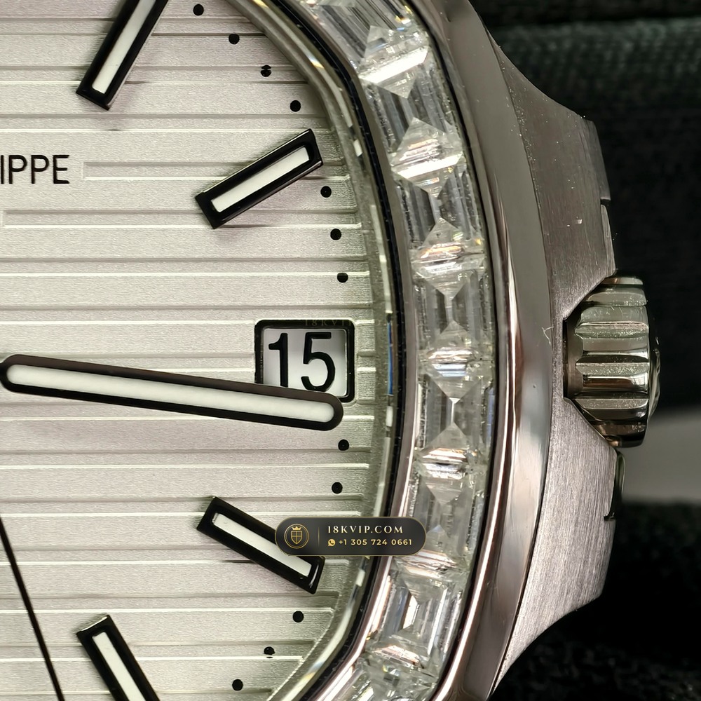 Patek Philippe Nautilus Self-Winding Diamond-Set Bezel Ref. 5711/1A-011 — Private Vault Edition — Studio Gallery Plate V in 904L Stainless Steel Custom Architecture (115.4g Verified Mass, Patek Philippe Cal. 26-330 S C / Cal. 324 S C - 21K Gold Rotor)