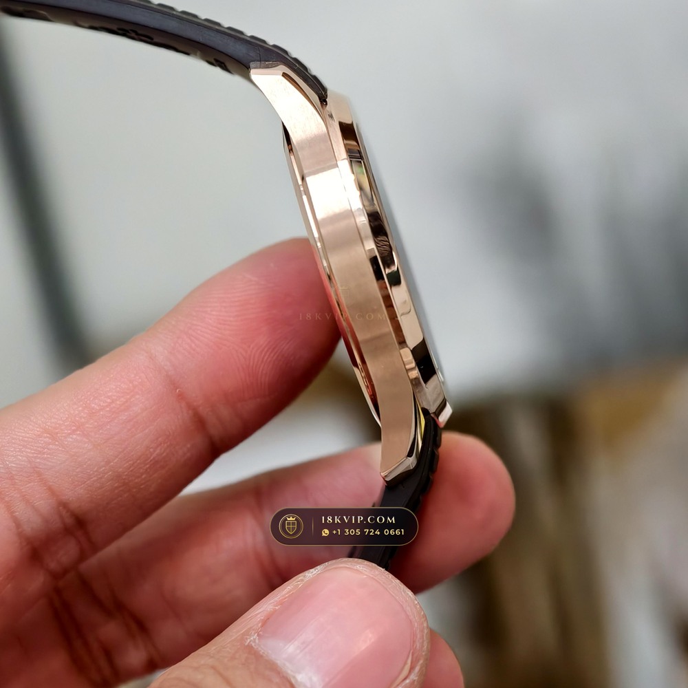 Patek Philippe Aquanaut Extra-Large Self-Winding 18K Rose Gold Chronometer Regulated Spec Ref. 5167R — Private Vault Edition — Studio Gallery Plate VI in 18K Rose Gold Au750 (108.2g Verified Mass, Patek Philippe Cal. 324 S C - 21K Gold Rotor)