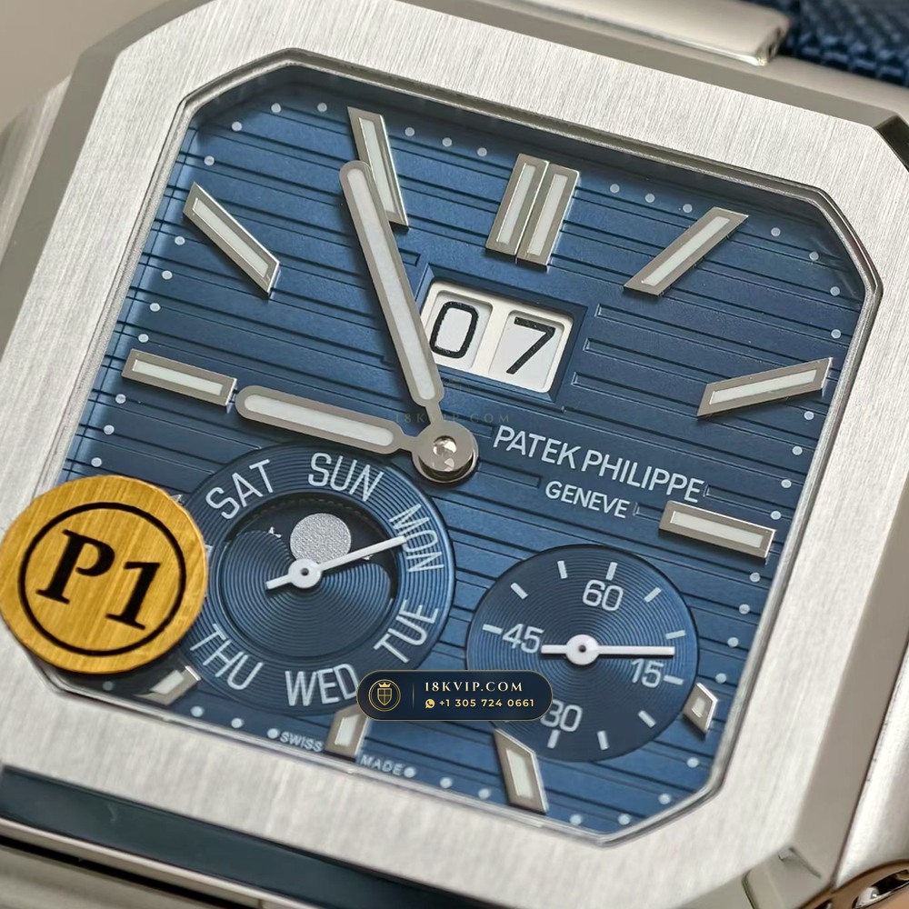 Patek Philippe Cubitus Grand Date & Moon Phases 45mm Custom Steel Ref. 5822P-001 — Private Vault Edition — Studio Gallery Plate IV in 904L Stainless Steel Custom Architecture (114.9g Verified Mass, Patek Philippe Cal. 240 PS CI J LU - 22K Gold Micro-Rotor)