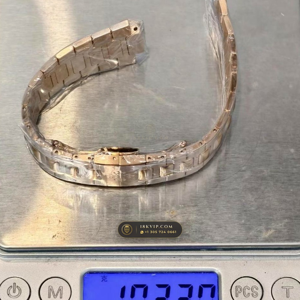 Patek Philippe Nautilus Moonphase & Power Reserve Full Solid 18K Rose Gold Bracelet Ref. 5712/1R-001 — Private Vault Edition — Studio Gallery Plate VIII in 18K Rose Gold Au750 (185.2g Verified Mass, Patek Philippe Cal. 240 PS IRM C LU - 22K Gold Micro-Rotor)