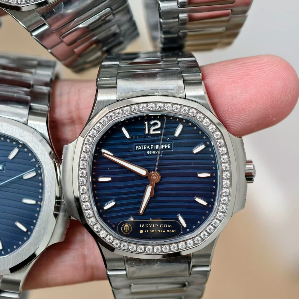Patek Philippe Nautilus Ladies Automatic 35.2mm Diamond Bezel Ref. 7118/1200A-001 — Private Vault Edition — Studio Gallery Plate VI in 904L Stainless Steel Custom Architecture (96.2g Verified Mass, Patek Philippe Cal. 324 S C - 21K Gold Rotor)