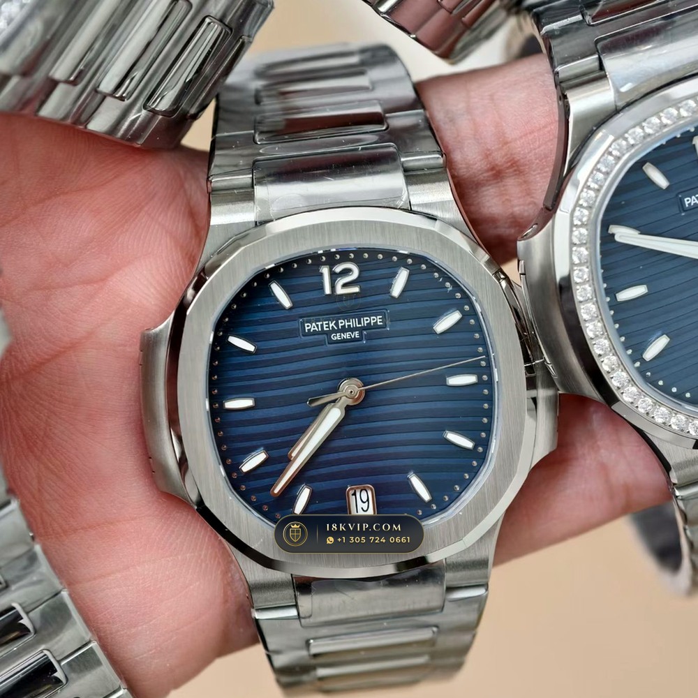 Patek Philippe Nautilus Ladies Automatic 35.2mm Diamond Bezel Ref. 7118/1200A-001 — Private Vault Edition — Studio Gallery Plate VII in 904L Stainless Steel Custom Architecture (96.2g Verified Mass, Patek Philippe Cal. 324 S C - 21K Gold Rotor)
