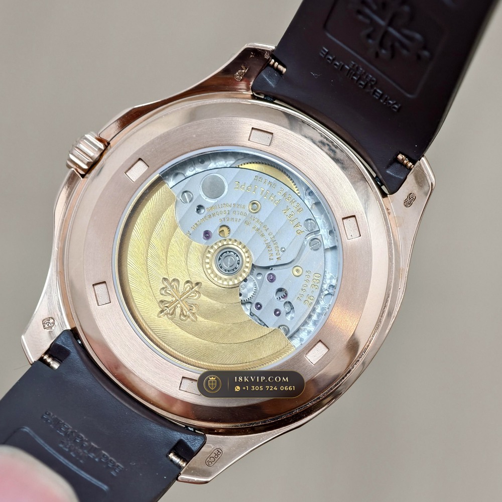 Patek Philippe Aquanaut Extra-Large Self-Winding 18K Rose Gold Hand-Chamfered Bevel Spec Ref. 5167R — Private Vault Edition — Studio Gallery Plate V in 18K Rose Gold Au750 (108.2g Verified Mass, Patek Philippe Cal. 324 S C - 21K Gold Rotor)