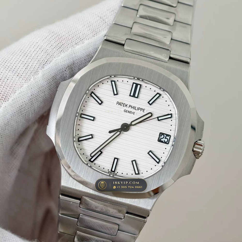 Patek Philippe Nautilus Self-Winding Hand-Chamfered Bevel Spec Ref. 5711A — Private Vault Edition — Studio Gallery Plate III in 904L Stainless Steel Custom Architecture (114.9g Verified Mass, Patek Philippe Cal. 26-330 S C / Cal. 324 S C - 21K Gold Rotor)