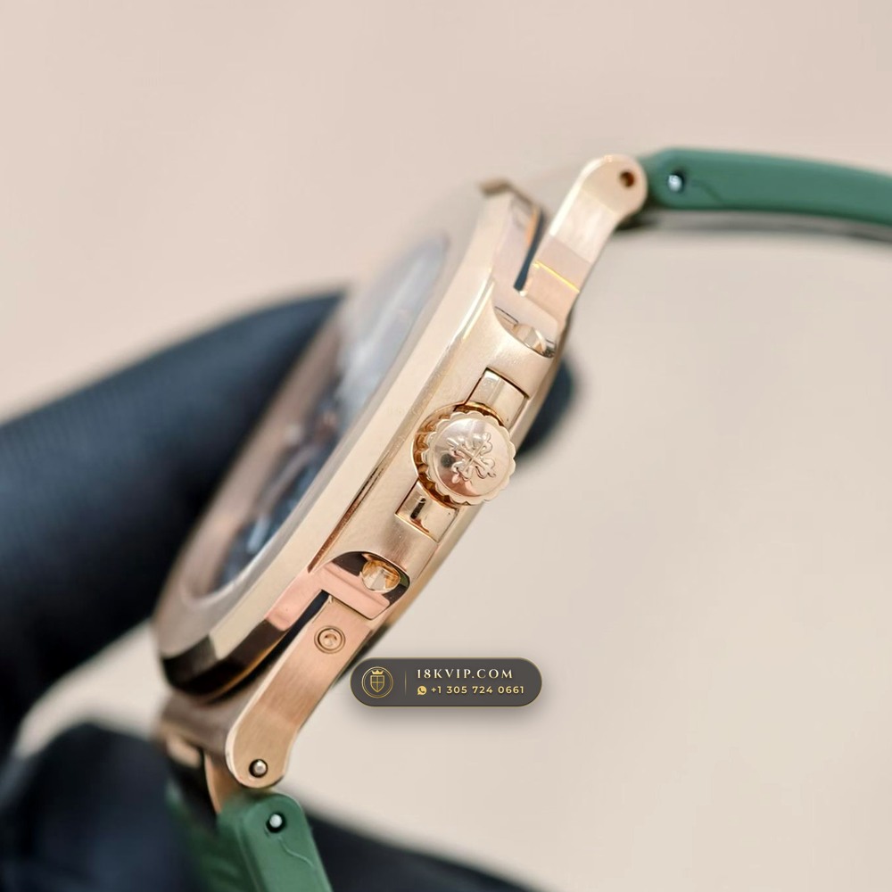 Patek Philippe Nautilus Moonphase & Power Reserve 18K Rose Gold Custom SW Dial Deep Crystal Optics Ref. 5712R — Private Vault Edition — Studio Gallery Plate V in 18K Rose Gold Au750 (106.0g Verified Mass, Patek Philippe Cal. 240 PS IRM C LU - 22K Gold Micro-Rotor)