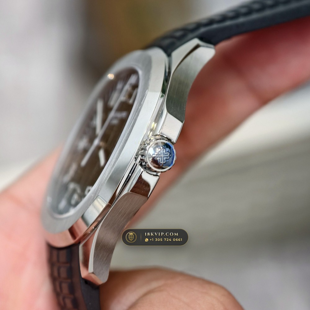 Patek Philippe Aquanaut Extra-Large Self-Winding Sapphire Caseback Spec Ref. 5167A — Private Vault Edition — Studio Gallery Plate III in 904L Stainless Steel Custom Architecture (79.1g Verified Mass, Patek Philippe Cal. 324 S C - 21K Gold Rotor)