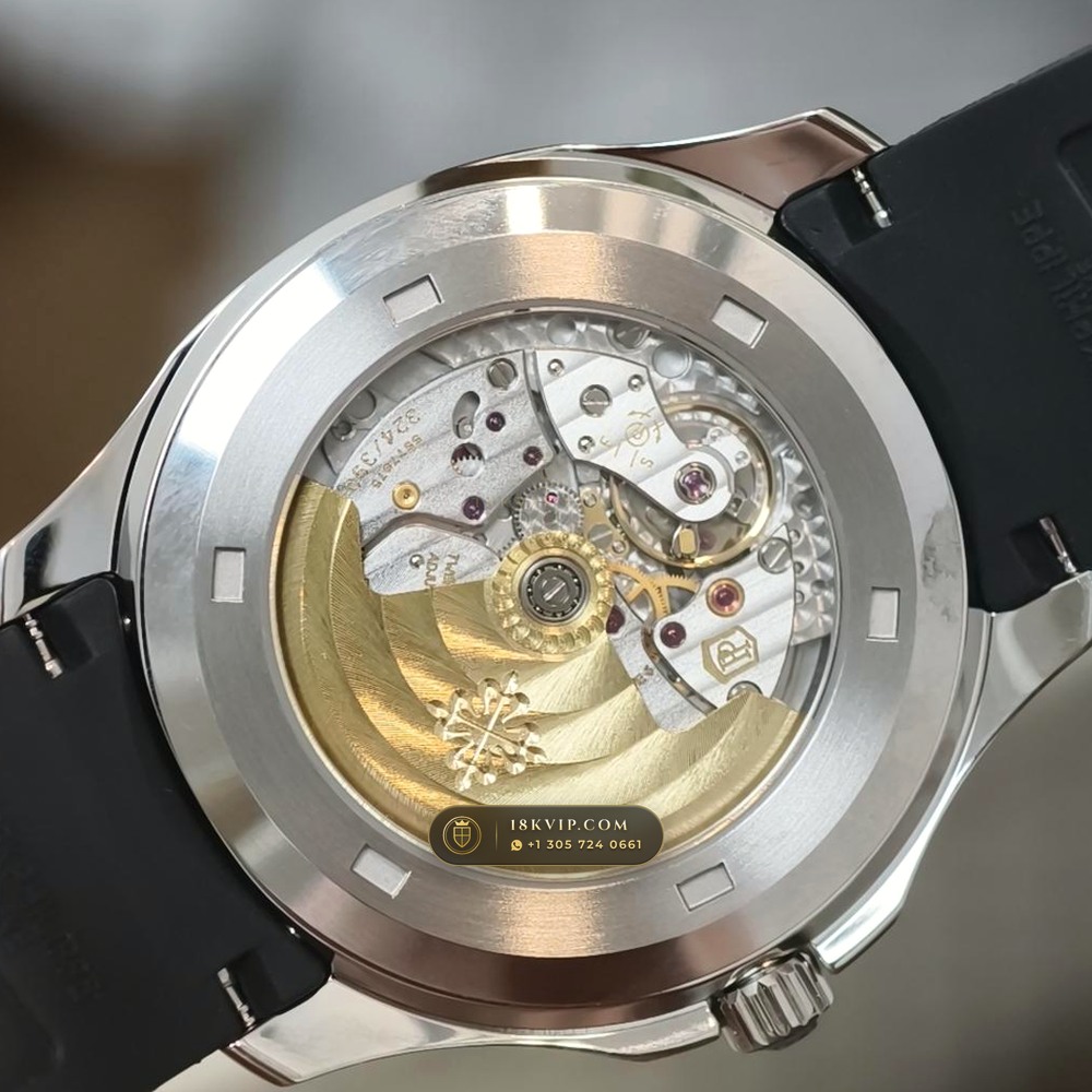 Patek Philippe Aquanaut Extra-Large Self-Winding Sapphire Caseback Spec Ref. 5167A — Private Vault Edition — Studio Gallery Plate VI in 904L Stainless Steel Custom Architecture (79.1g Verified Mass, Patek Philippe Cal. 324 S C - 21K Gold Rotor)