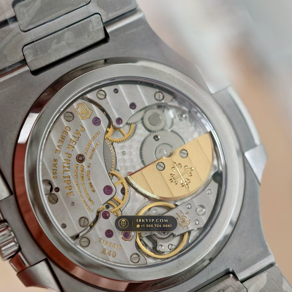 Patek Philippe Nautilus Moonphase & Power Reserve Tiffany Blue Dial Ref. 5712A — Private Vault Edition — Studio Gallery Plate VI in 904L Stainless Steel Custom Architecture (116.1g Verified Mass, Patek Philippe Cal. 240 PS IRM C LU - 22K Gold Micro-Rotor)