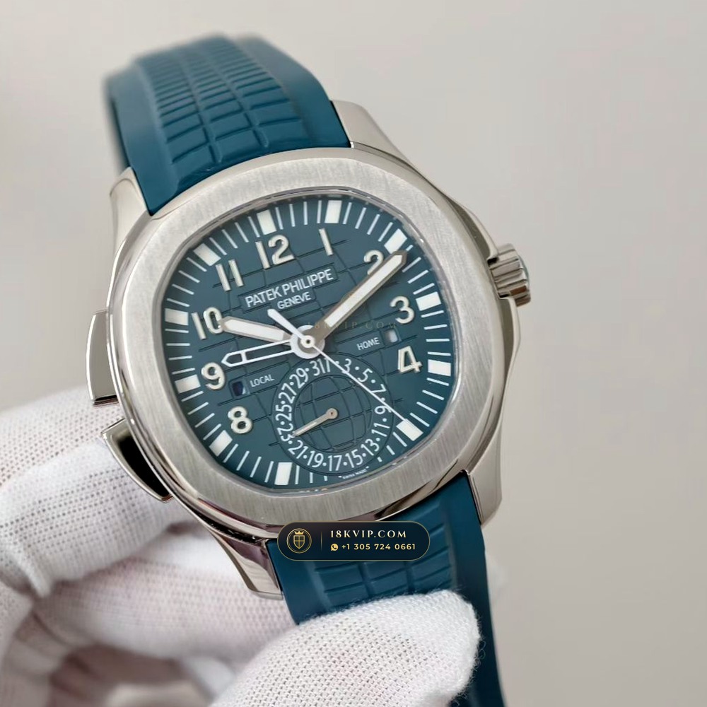 Patek Philippe Aquanaut Travel Time Dual-Zone Geneva Atelier Spec Ref. 5164A — Private Vault Edition — Studio Gallery Plate III in 904L Stainless Steel Custom Architecture (93.8g Verified Mass, Patek Philippe Cal. 324 S C FUS - 21K Gold Rotor)
