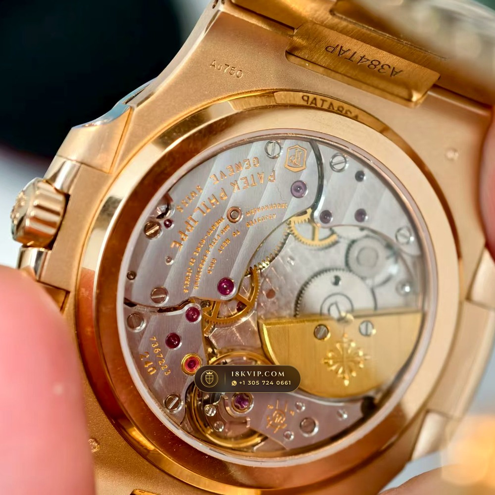 Patek Philippe Nautilus Moonphase & Power Reserve 18K Rose Gold Ref. 5712R/001 — Private Vault Edition — Studio Gallery Plate XII in 18K Rose Gold Au750 (105.9g Verified Mass, Patek Philippe Cal. 240 PS IRM C LU - 22K Gold Micro-Rotor)