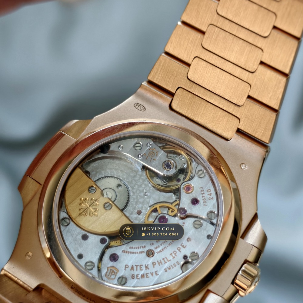 Patek Philippe Nautilus Moonphase & Power Reserve 18K Rose Gold Ref. 5712R/001 — Private Vault Edition — Studio Gallery Plate VIII in 18K Rose Gold Au750 (105.9g Verified Mass, Patek Philippe Cal. 240 PS IRM C LU - 22K Gold Micro-Rotor)