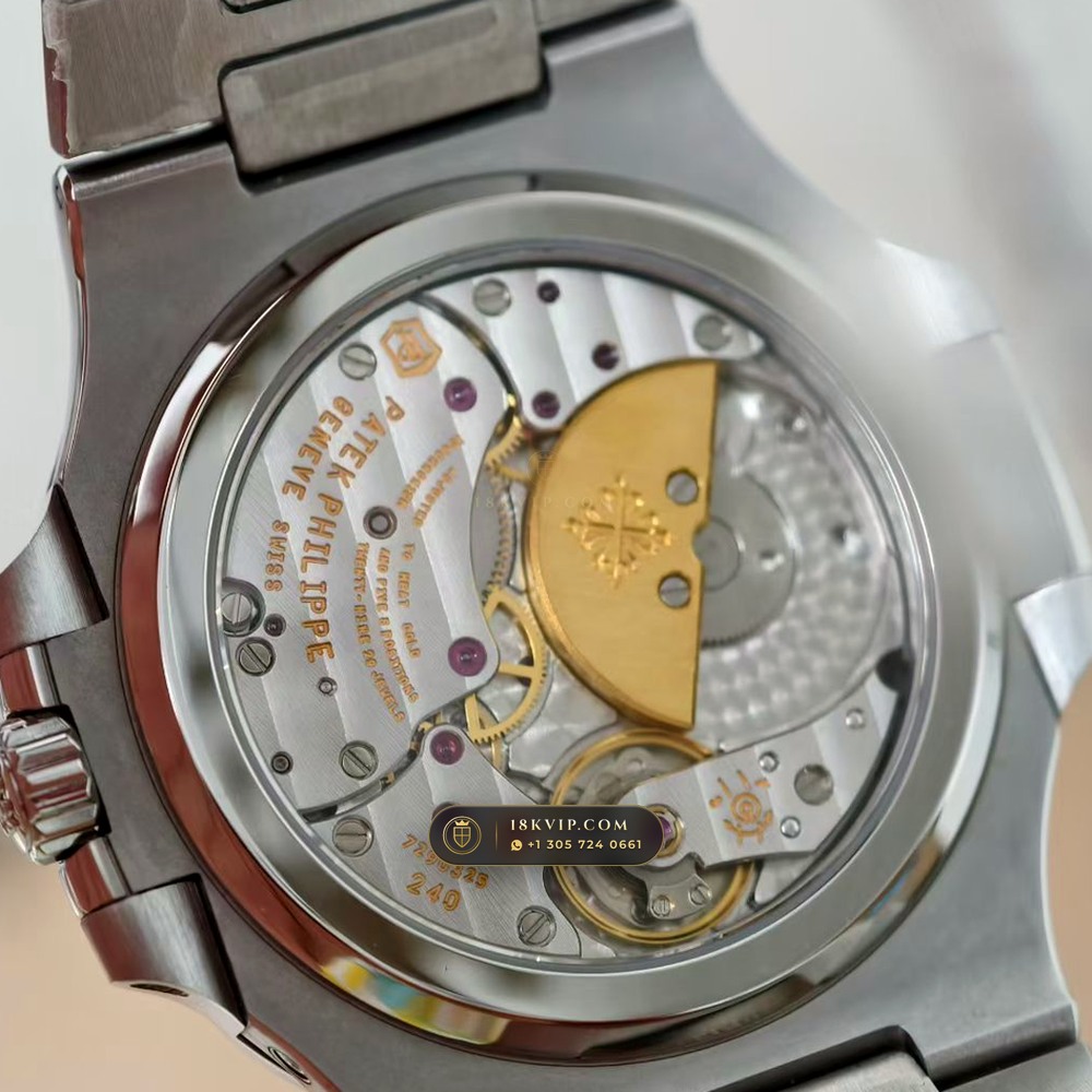 Patek Philippe Nautilus Moonphase & Power Reserve Hand-Chamfered Bevel Spec Ref. 5712/1A — Private Vault Edition — Studio Gallery Plate V in 904L Stainless Steel Custom Architecture (116.5g Verified Mass, Patek Philippe Cal. 240 PS IRM C LU - 22K Gold Micro-Rotor)